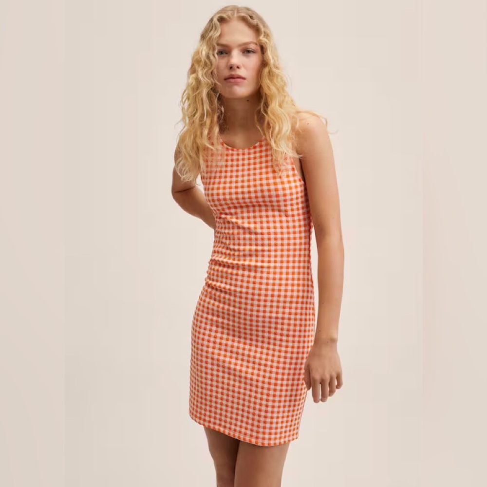 Mango Vichy Check Dress